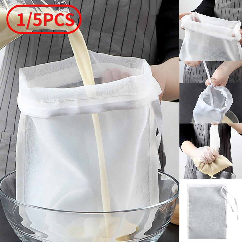 Многоразовые марлевые мешки из сырной ткани для процеживания, мешки для орехов, молока, мешки для холодного напитка, фильтр для чая, йогурта, кофе, ситечко