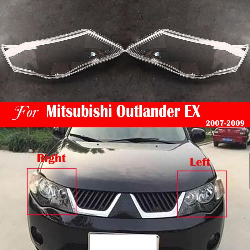 Стекло фары для Mitsubishi Outlander EX 2007 2008 2009 Замена крышки фары Передний автомобильный свет Автомобильный корпус Яркий оттенок