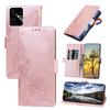 Кожаный чехол-книжка с цветочным кружевным принтом для телефона TECNO POVA NEO 3