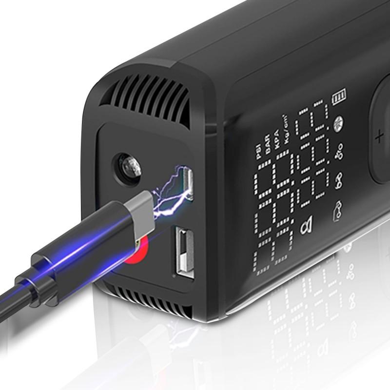 Vortex Air Saver - Портативный воздушный компрессор - Встроенный Powerbank - Светодиодный фонарик - 150 Psi