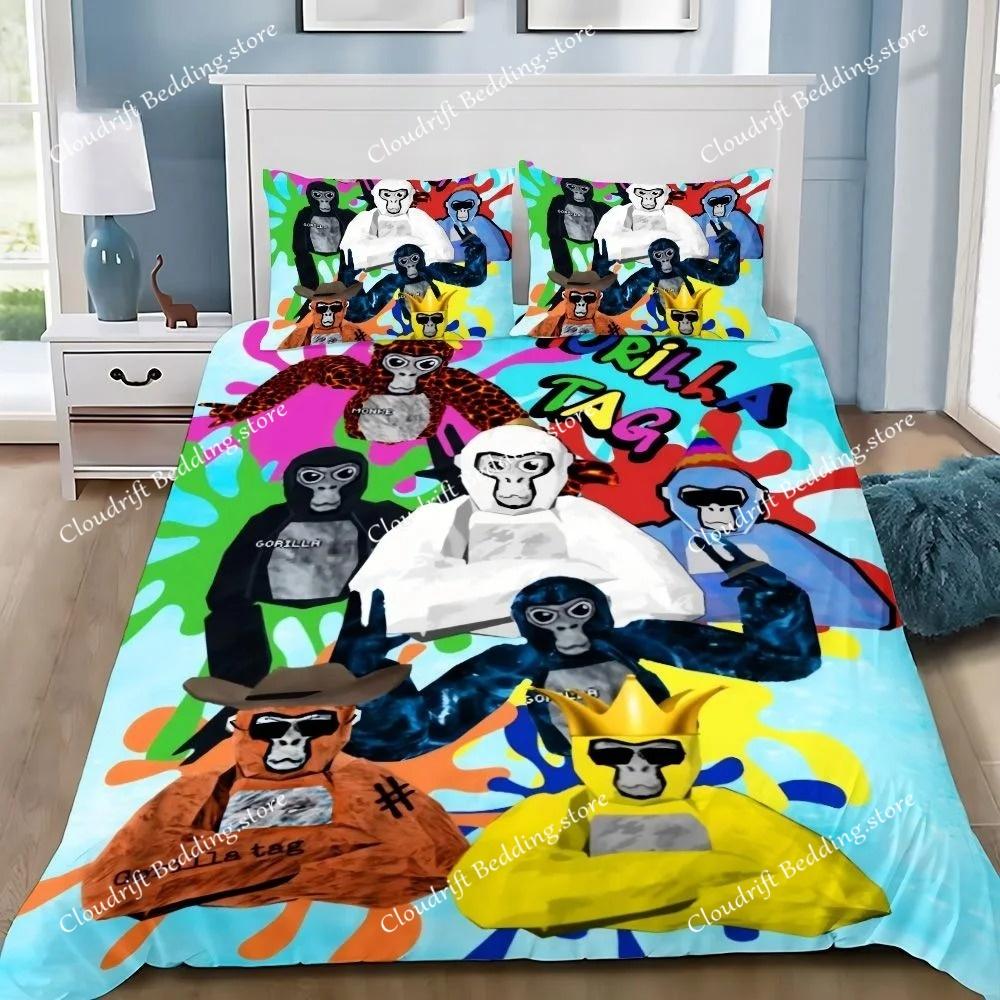 Новый Игровой Набор Постельного Белья Gorilla Tag Для Мальчиков Девочек Односпальный Полуторный Евро Стандартный Пододеяльник Наволочка Постельное Белье Взрослая Спальня Домашний Текстиль