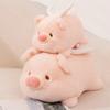 Super Cute Angel Pig Plush Doll Lying Piggy Stuffed Toy Anime Animal Plush Hug Pillow Room Decor Kids Christmas Birthday Gift