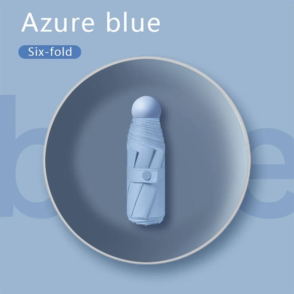 Сверхлегкий и компактный портативный капсульный зонт с защитой от ультрафиолета, мини-пятикратный зонт