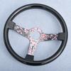 14inch 350mm Pink Flower JDM Universal Racing Sports Steering Wheel Car Accessories