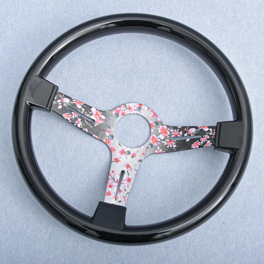 14inch 350mm Pink Flower JDM Universal Racing Sports Steering Wheel Car Accessories