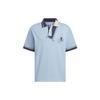 Adidas Originals Trefoil X Yu Nagaba SS23 Hand-Drawn Embroidery Buttoned Polo Shirt Unisex Tops Sky-Blue IS0637