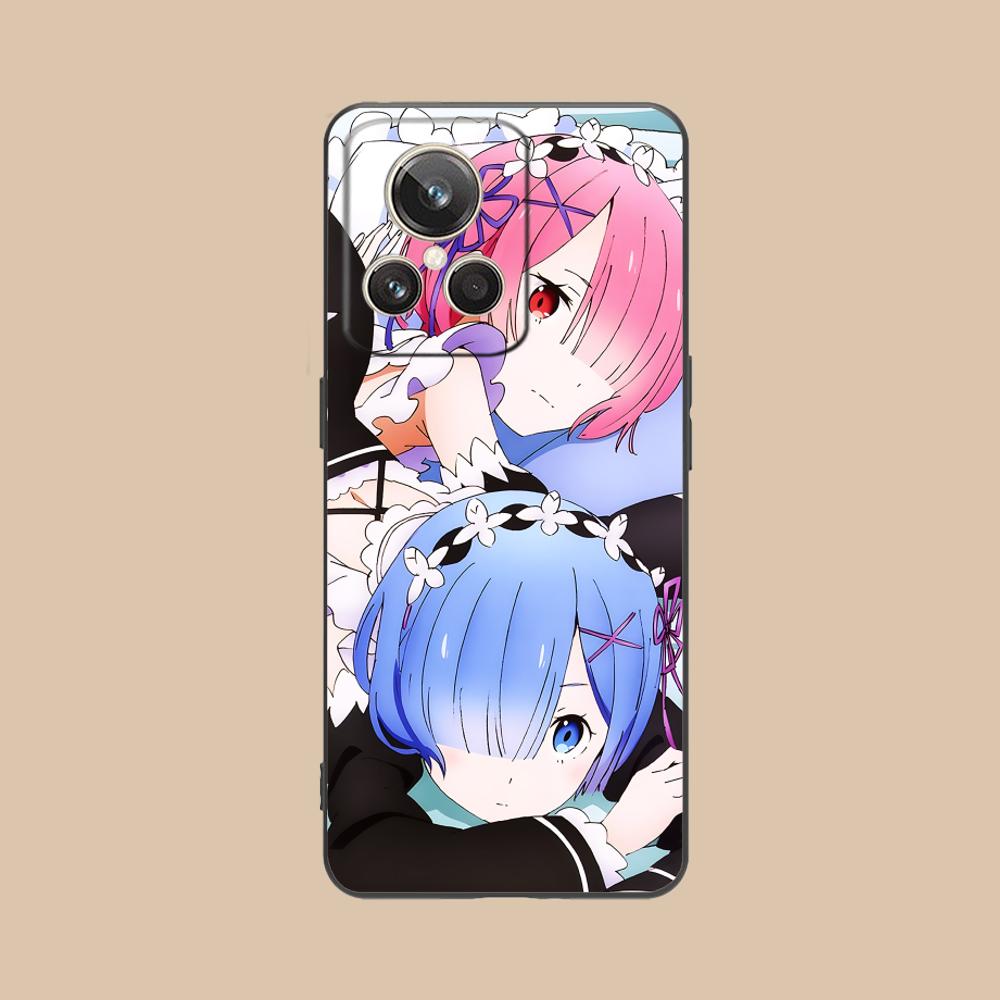 ReZero Rem Ram Matte TPU Mobile Phone Case for Realme GT 8 Neo Pro C75 73 71 C67 65 C55 53 C35 31 C20 15 Colorful Cover