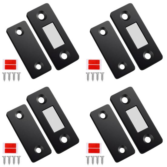 4 комплекта защелки шкафа, тонкая застежка, соединение шкафа, марганцевая сталь, прочная дверь шкафа, магнитная присоска, ограничитель шкафа, шкафа