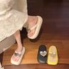 Fashion Love Increases Versatile Flip-flops Women's Summer New Retro Simple Casual Platform Toe Slippers Women's Shoes