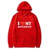 2024 I Love My Boyfriend Girlfriend Printed Hoodie Couple Fashion Sports Shirt Harajuku Casual Top