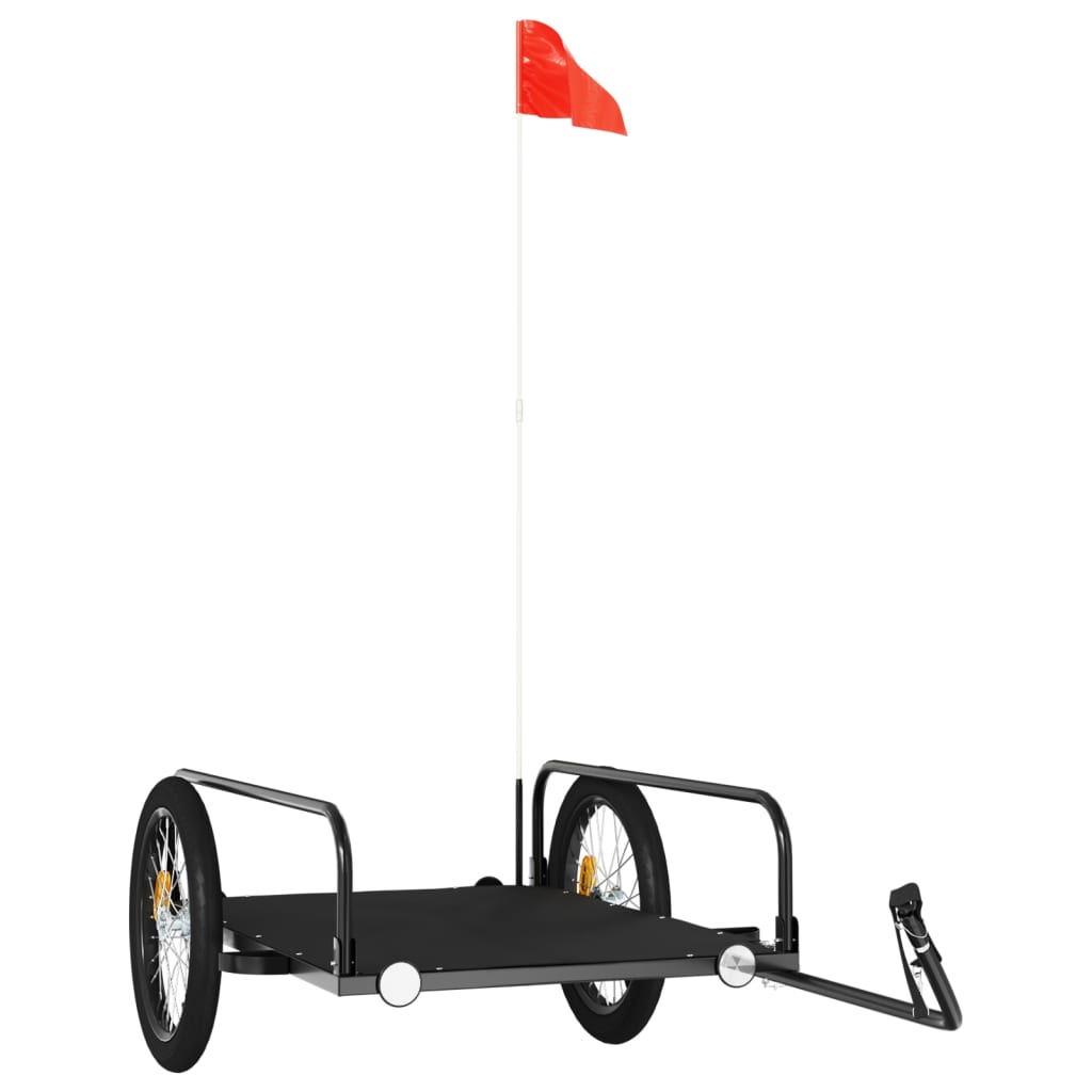 Bicycle Trailer Black 135 x 70 x 37 cm Iron