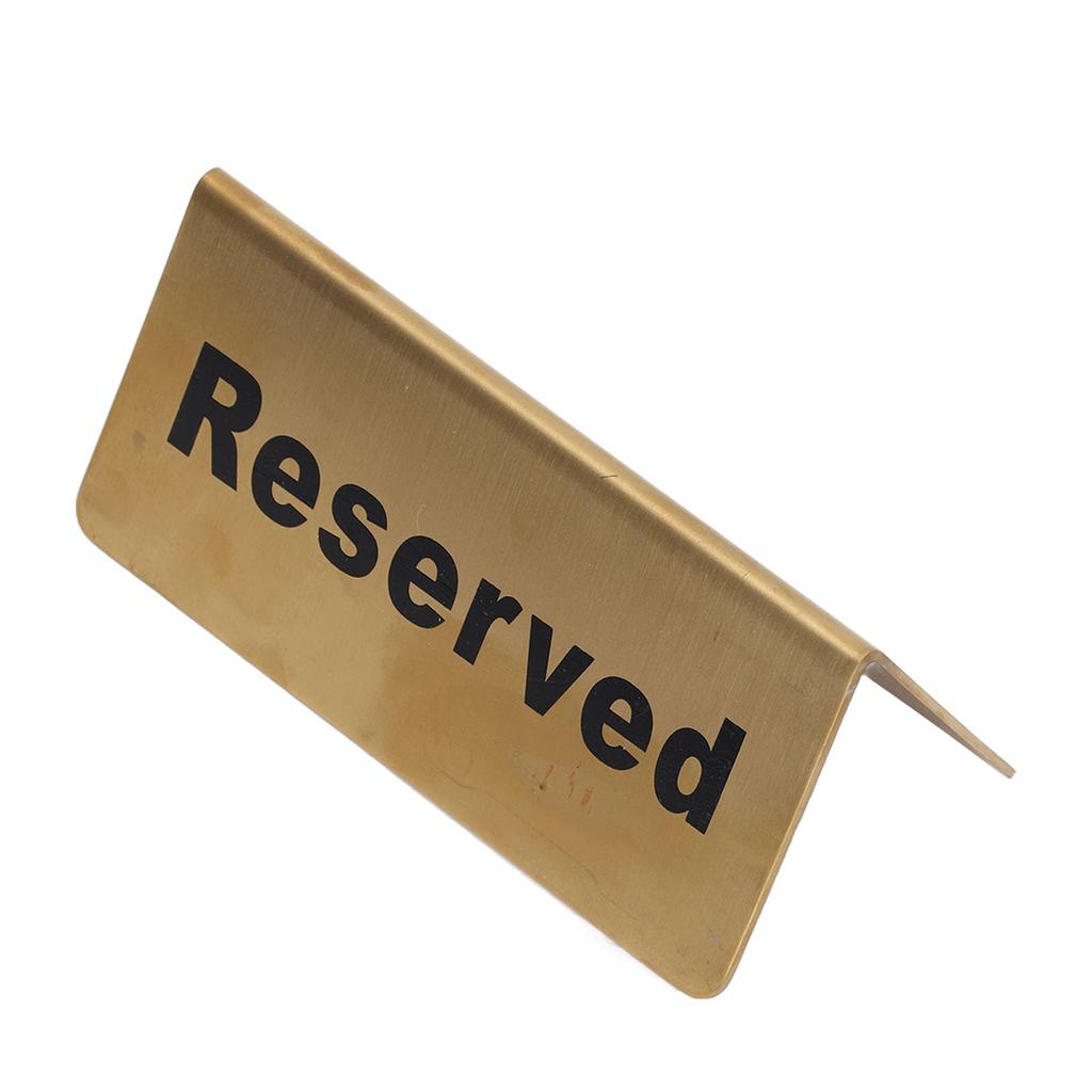 Металлическая настольная табличка Прочная нержавеющая сталь Двусторонняя Компактная Золотая настольная табличка для вечеринки свадьбы отеля