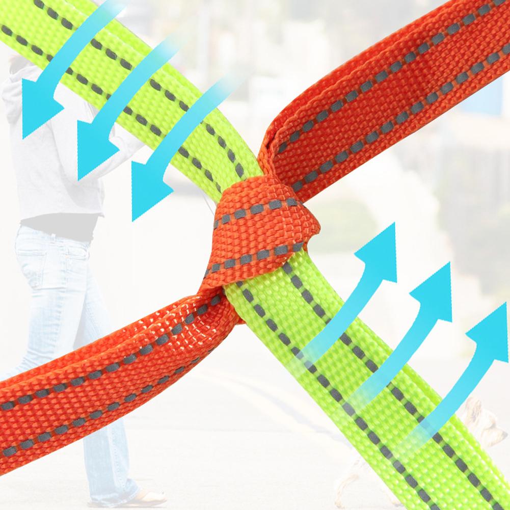 Двойной поводок-рулетка для домашних животных со светодиодной подсветкой, светоотражающий двойной поводок для домашних животных, поводок для собак, кошек, уличный ремень для тяги, принадлежности для ходьбы и бега