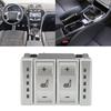 Car Seat Heating Button Switch Silver BS7T19K314AB ABS Replacement for Ford Galaxy