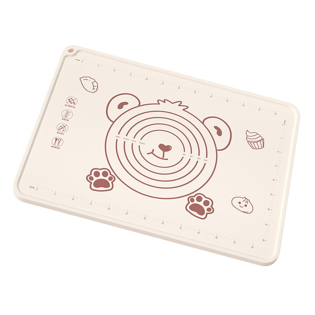 Коврик для теста предотвращает скольжение без запаха, утолщенный силиконовый коврик для раскатывания теста со шкалой для выпечки пиццы