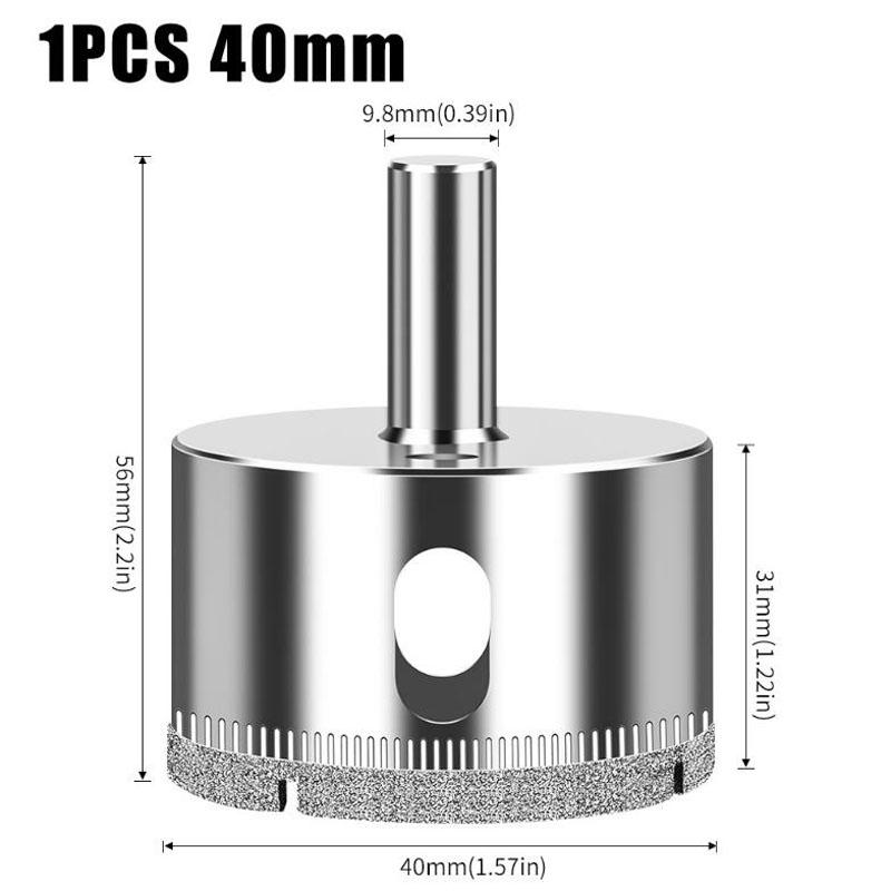 Алмазный перфоратор Интегрированное стальное сверло для стекла Плитка Стена Мрамор Перфоратор Гальваническое сверло Открывалка для стеклянных отверстий