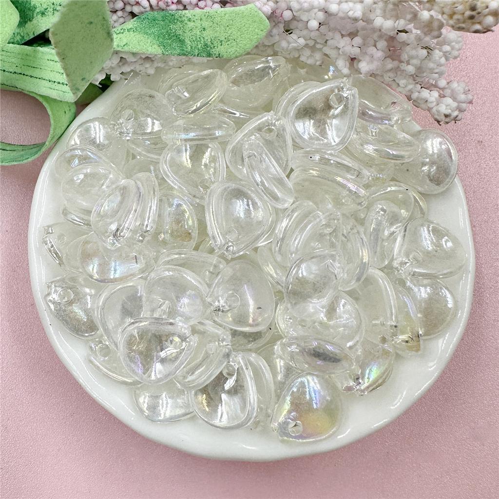 High Quality Creative Accessories 100pcs Acrylic DIY Bouquet Petal Loose Beads Fashion Necklace Bracelet Beading Material 10.8*12.4mm