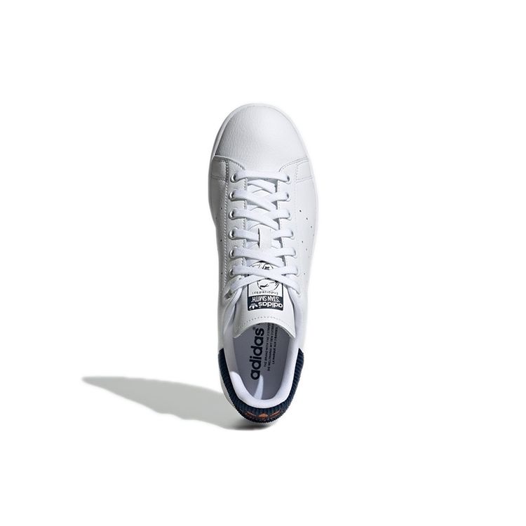adidas Оригинальные Stan Smith Синий хвост Повседневные Нескользящие Прочные Низкие Кеды для скейтбординга Мужские Кроссовки Белые Темно-синие EH2305