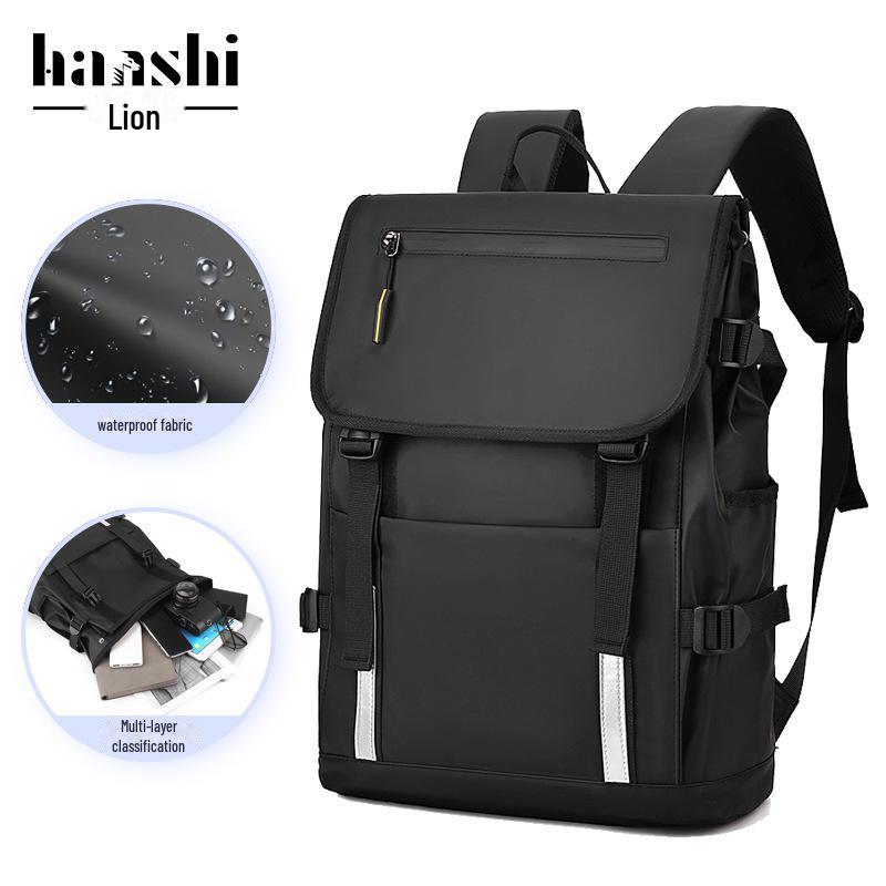 High-End Nylon Backpack: Fashionable Waterproof Travel and Business Bag for Men and Women