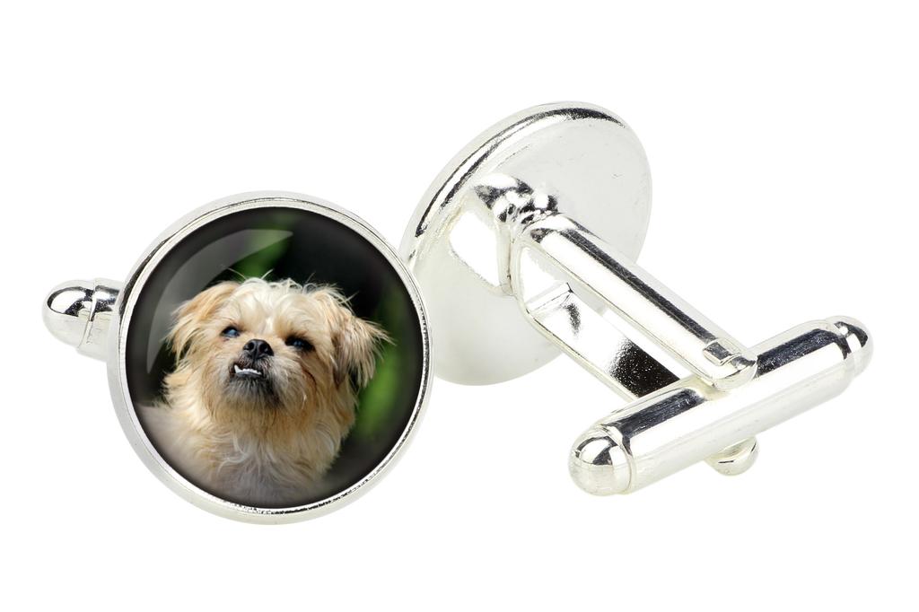 Griffon Bruxellois, Brussels Griffon - cufflinks in a box, handmade jewelry, product of the Art-Dog brand
