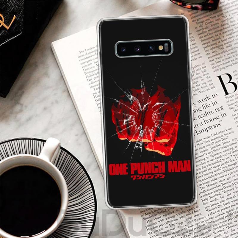 Чехол One P-Punch-Man Saitama King для Samsung Galaxy S8 S9 Plus S10 Lite Note 8 9 10 Pro 20 Ultra S7 Edge M11 M21 M32 M51 Печать