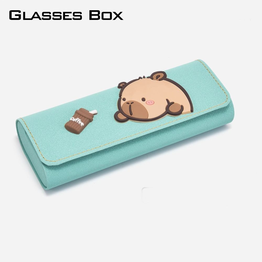 PU Leather Printing Glasses Case Printed Eyeglasses Holder Capibara PU Glasses Box Outdoor