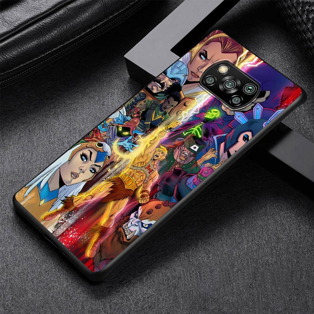 Чехол-комикс Masters of the Universe Revolution для Xiaomi Poco M5s X3 NFC X5 F3 M4 M3 Pro, черный, силиконовый, мягкий, чехол для телефона