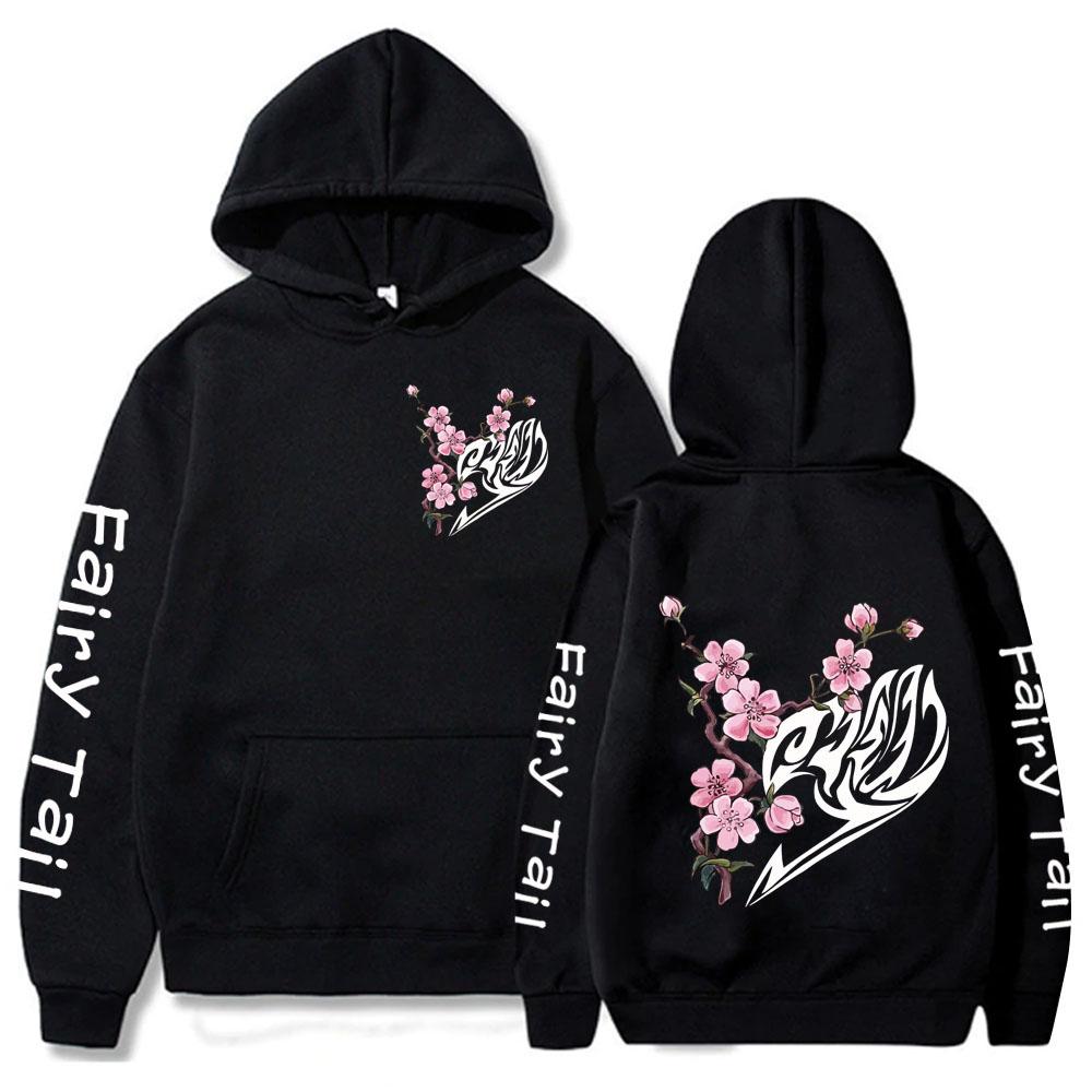 Harajuku Fairy Tail Japanese Anime Cosplay Graphics Unisex Hoodies Kawaii Manga Logo Long Sleeve Fashion Hip Hop Oversized Sweatshirts
