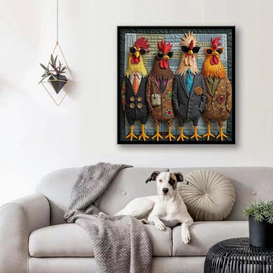 1000Pcs/Set Runway Roosters Jigsaw Puzzle Rooster Art Puzzle Challenge Game Educational Animal Difficult Puzzle Toy Decoration