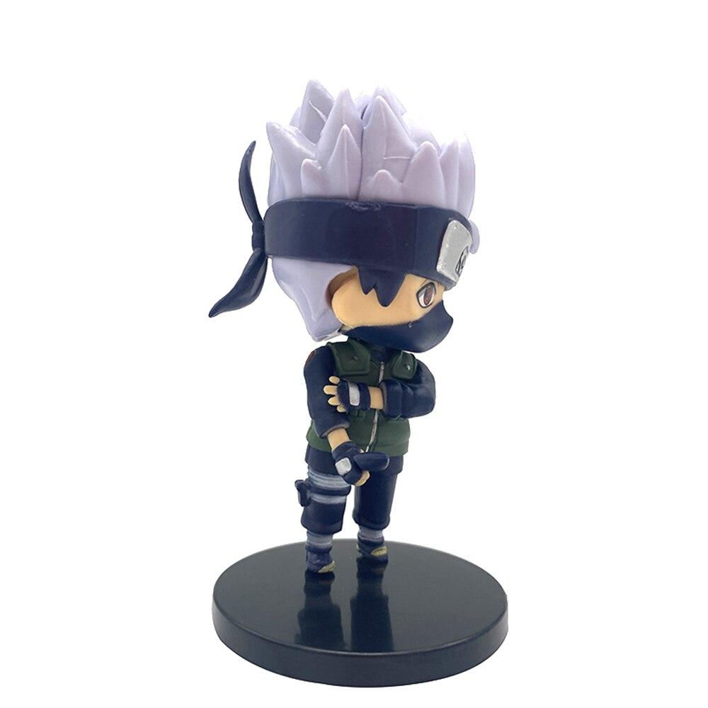 Naruto Shippuden Action Figure Anime Model Doll Hatake Kakashi Q Version Action Figure Pvc 4 Inch Statue Collectible Toys Gift
