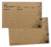 Inkdotpot 4x6 Inch Recipe Cards (Set of 50) , Thick Double Sided Premium Card Stock- Modern Style Kraft Recipe Notecards