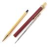 Отличная шариковая ручка Cartier Логотип Must de Cartier стиль twist Бордовый золотой мужская Б/у