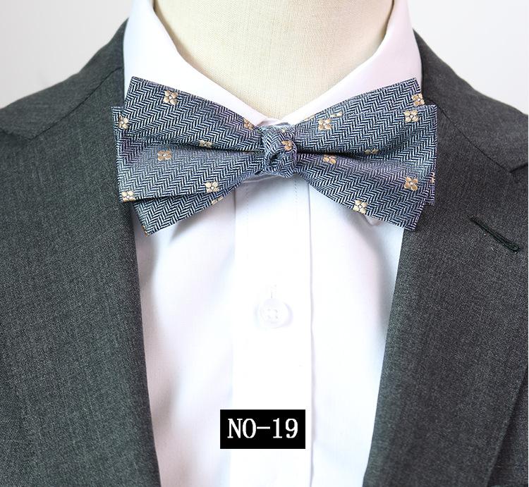 Узор Галстук-бабочка Мужской Банкетный Деловой Свадебный Жених Друг Жениха Джентльменский Костюм Студия Бордовый Темно-синий Бабочка