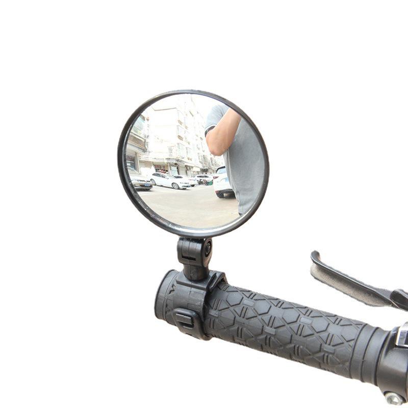 Велосипедное зеркало заднего вида 360° с широкоугольным выпуклым стеклом и силиконовой ручкой для горных велосипедов