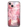 Розовый чехол с цветами сакуры на весну для iPhone 17 16 15 Pro Max 11 12 13 14 7 8 Plus SE 2020 X XR XS Мягкий черный