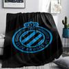 1Pc Club Brugge K V Print Flannel Blanket, High quality Comfortable for All Seasons, Home Decor, Warmth and Comfort, Perfect for Christmas Gifts
