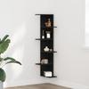 Black Minimalist Corner Bookshelf for Display and Storage for the Corners of Bedrooms, Living Rooms and Beyond