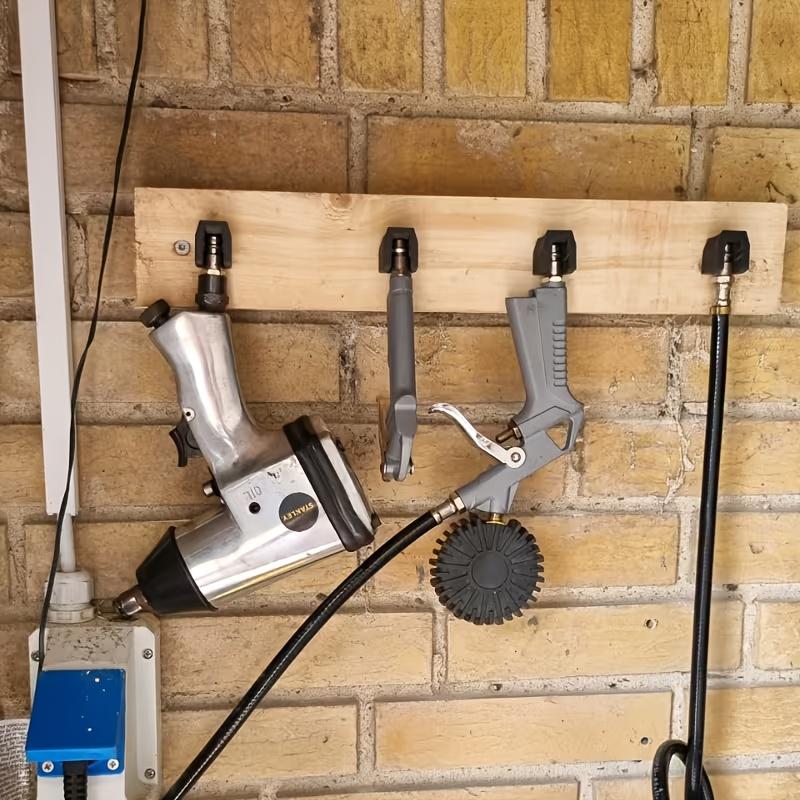 4Pcs Pneumatic Tool Wall Mount Holder 3D Printed Air Tool Hanger Bracket for Garage Workshop Tool Storage Organizer
