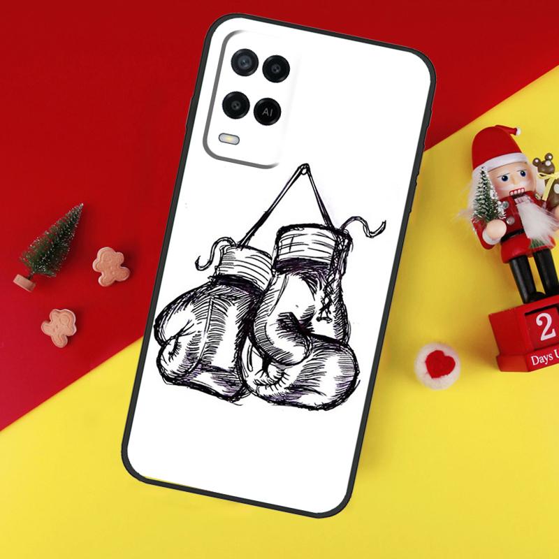 Boxing Gloves Case For Oppo A94 A74 A54 A60 A40 A80 A16 A76 A96 A98 A58 A78 A18 A38 A57 A17 A15 A5 A6 Pro