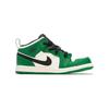 Jordan Air Jordan 1 Slip Resistant Cushioning Abrasion Resistant Mid top Toddler Shoes White Green Infant And Toddler BQ6933-301