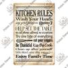 Decor Kitchen Signs Vintage Metal Tin Signs Funny Plaque Plate for Restaurant Kitchen Cafe Home Dinner Room Wall Art Decor