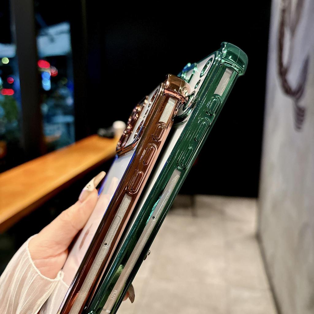 Электролитический прозрачный противоударный чехол для iPhone 16 Pro Max/Apple 17/15/14