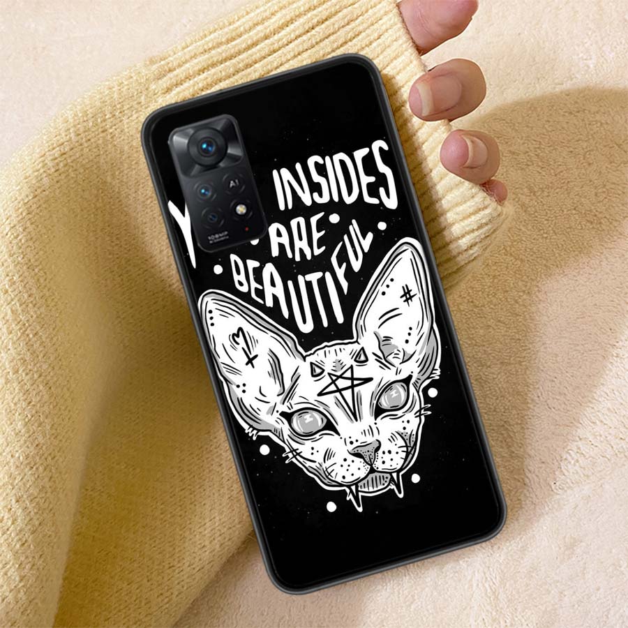 Witch And Cat Custom Phone Case For Redmi 13C 14C Note 14 13 Pro Plus 5G Clear Capa 12 12C 10A 10C 10 9A 9C 9T 9 8 Pro Cover TPU