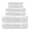 6 Piece Towel Set, 2 Bath Towels 2 Hand Towel 2 Washcloths, 600 GSM 100% Cotton Turkish Towels for Bathroom, White Towel Sets