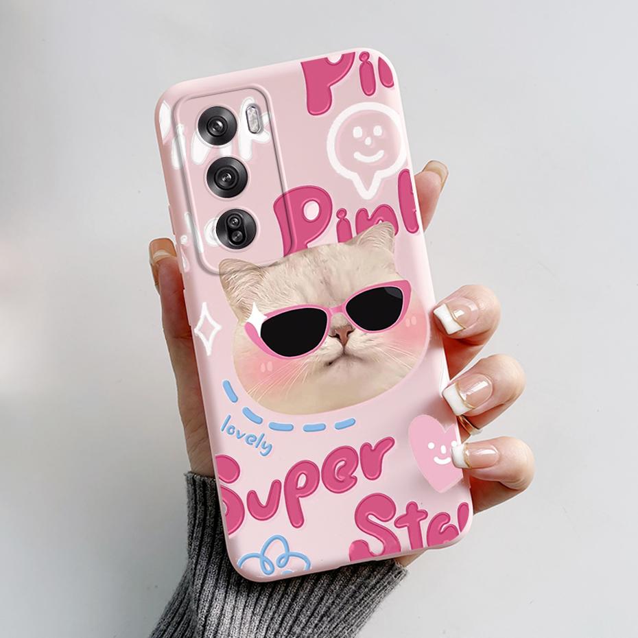 Чехол для OPPO Reno 12 Pro Милый Мультяшный Медведь Лягушка Задняя Крышка Матовый Силиконовый Мягкий Чехол для Телефона Для OPPO Reno 12 Reno12 Pro 5G Fundas