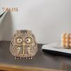 Vintage Owl Figurine Mini Owl Incense Burner with Lid Collectible Owl Ornament for Home Living Room Office Desk Bookshelf Decor