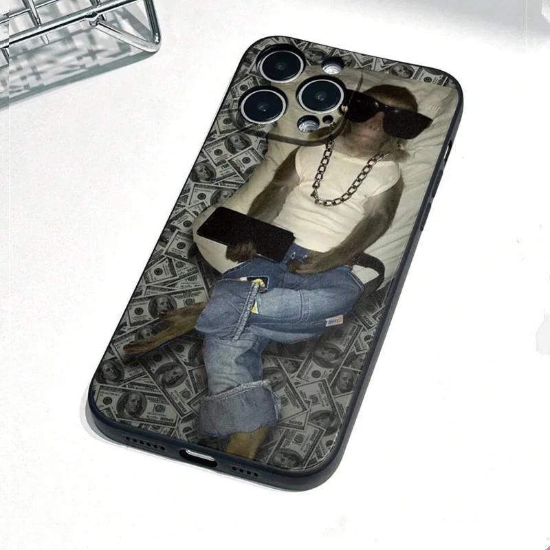 Gangster Monkey Shockproof Phone Case For iPhone 17 Air 16 16e 15 13 12 11 Pro Max Pro Plus Protective Anti-Drop Coque Cover