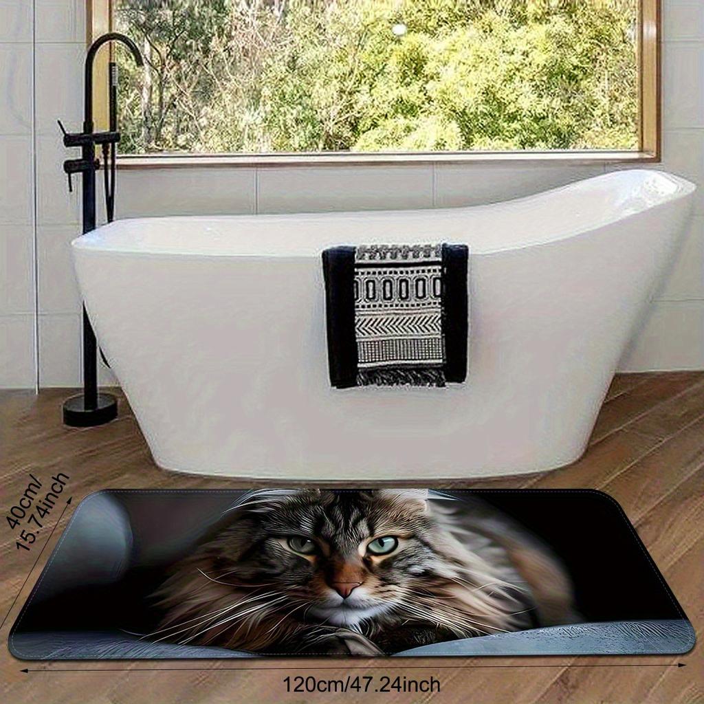 1 шт. милый кошачий узор напольный коврик современный кухонный полиэстеровый ковер нескользящий красочный внутренний ковер для дома ванная комната спальня гостиная декор