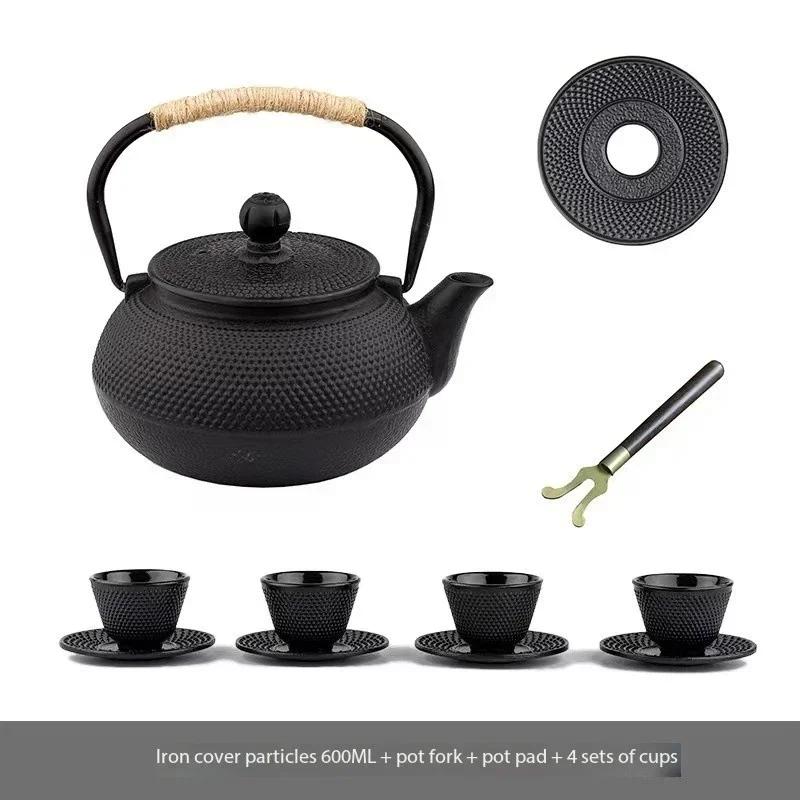 Kitchen Tea Set Japanese Cast Iron Teapot Boiling Kettle Oolong Pu Erh Tea Outdoor Kettle with Filter Teapot Home Bar Supplies