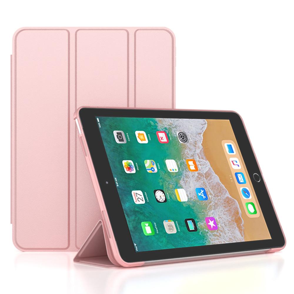 Case For iPad 9.7 2017 2018 5th 6th Gen Slim Stand Protective Tablet Cover With Soft Back Shell For iPad 5 6 9.7'' A1822 1893
